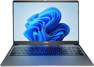 Ноутбук Tecno Megabook T1 15.6" FHD IPS i5-12450H/16/512 SSD/WF/BT/Cam/W11 серый