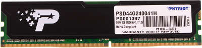 Модуль памяти DDR4 4096Mb DDR2400 Patriot [PSD44G240041H]