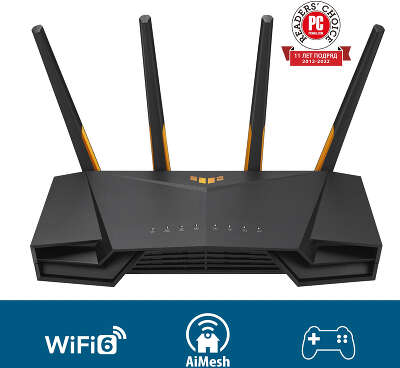 Wi-Fi роутер ASUS TUF Gaming AX3000, 802.11a/b/g/n/ac/ax, 2.4 / 5 ГГц