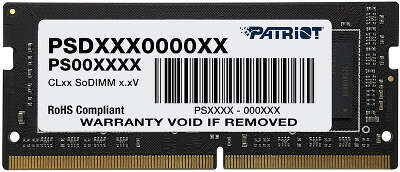 Модуль памяти DDR4 SODIMM 32Gb DDR3200 Patriot Memory Signature Line (PSD432G32002S)