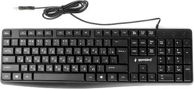Клавиатура Gembird KB-8410, USB, черный, 104 кл., кабель 1,5м