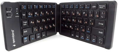 Клавиатура беспроводная Gembird KBW-6N, 66 кл., Bluetooth, складная, ультратонкая