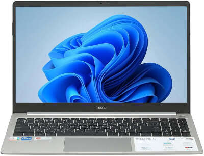 Ноутбук Tecno Megabook T1 15.6" FHD IPS i5-12450H/16/512 SSD/WF/BT/Cam/W11 серебристый