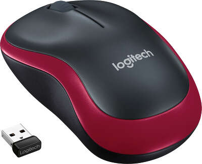 Мышь беспроводная Logitech Wireless Mouse M185 Red USB (910-002633)