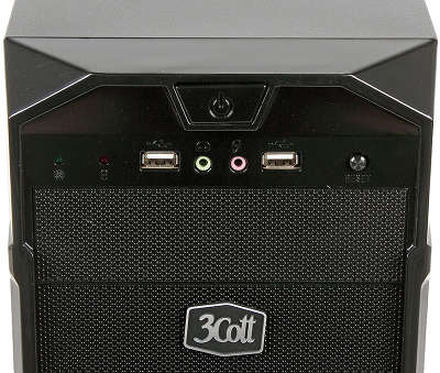 Корпус 3Cott 3C-ATX111G "Viking" для игрового компьютера, ATX, блок питания 500 Вт, выходы USB 2.0x2, аудиовых