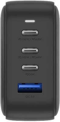 Зарядное устройство EnergEA TravelHub Gan100 3xUSB-C/USB-A PD/PPS/QC3.0 100W, Black [TH-G100EU-CEU]
