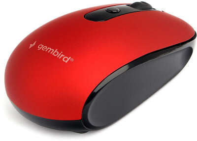 Мышь беспроводная Gembird MUSW-355, красная бесш.клик